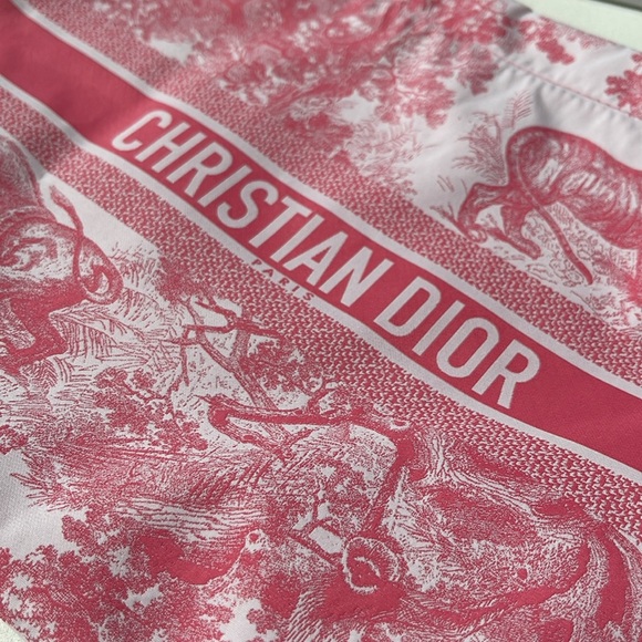 Dioriviera Dior l Toile De Jouy Travel Zipped Pouch Candy Pink Technical Fabric - Picture 3 of 12